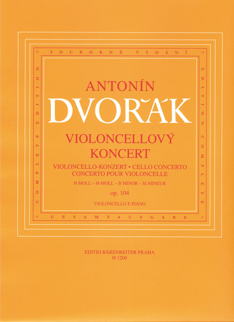 Concerto for Violoncello and Orchestra B minor op. 104 （ピアノ・リダクション）