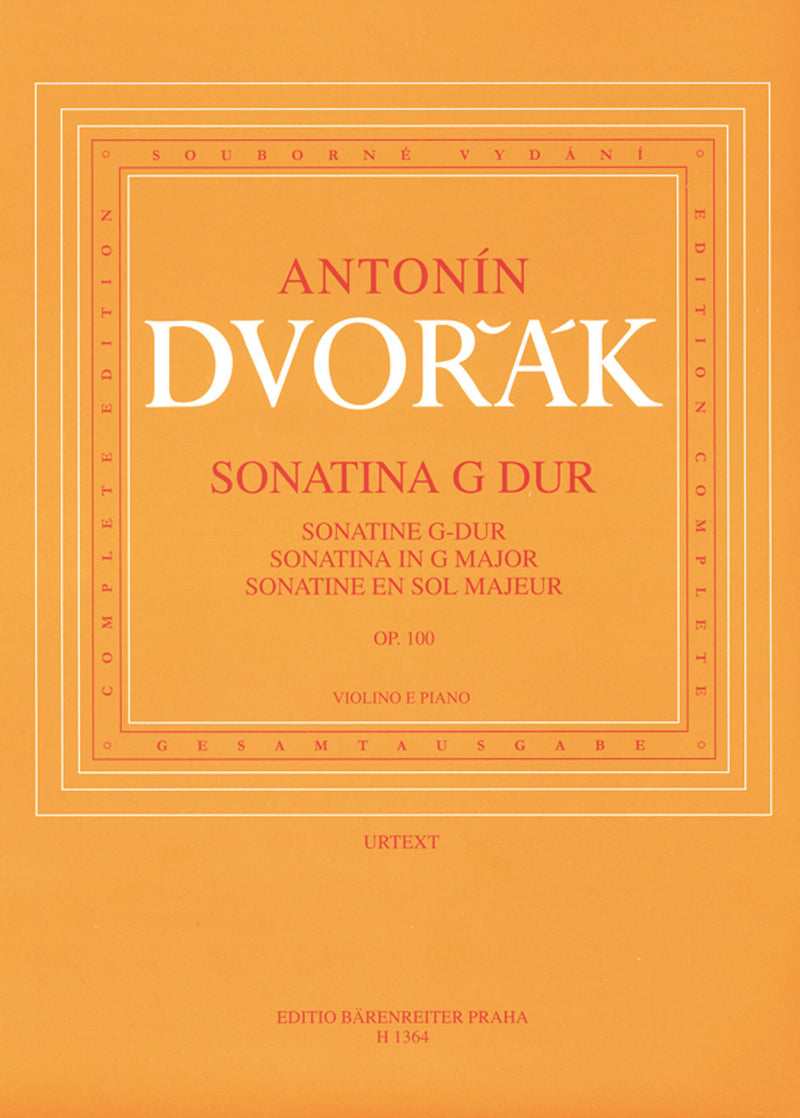 Sonatina for Violin and Piano G major op. 100 [Performance score, part(s)]