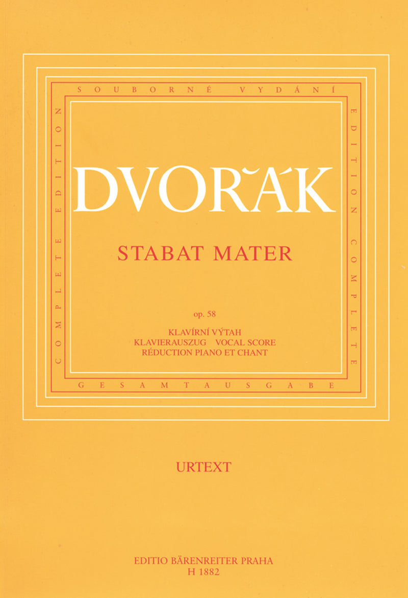 Stabat Mater op. 58 (Version in 10 movements) （ヴォーカル・スコア）