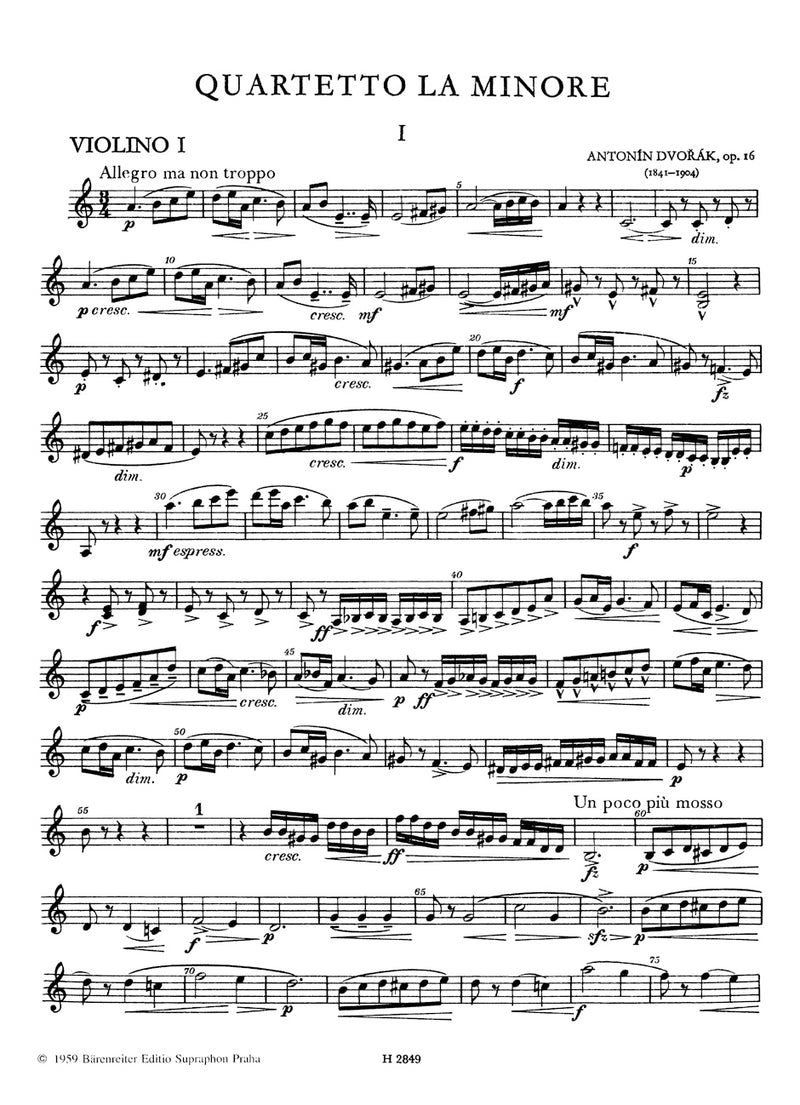 String Quartet Nr. 7 a-Moll op. 16 [set of parts]