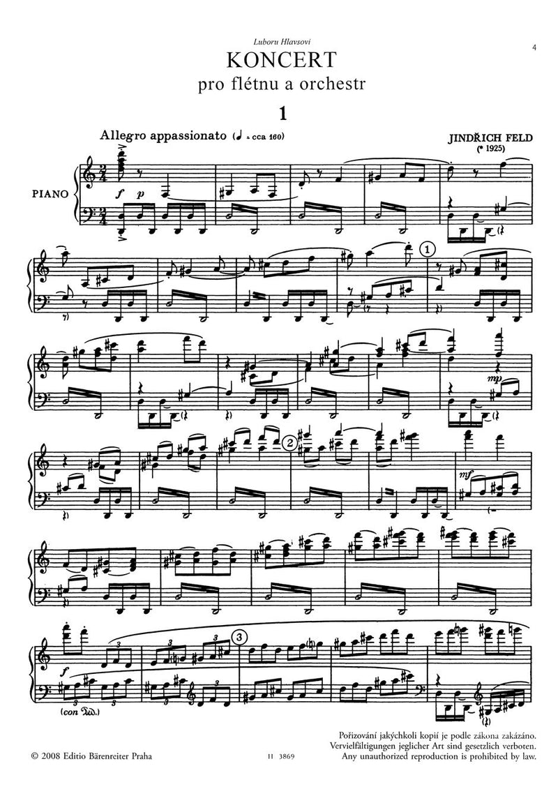 Konzert für Flöte, Streichorchester, Klavier, Harfe und Schlagzeug（ピアノ・リダクション）