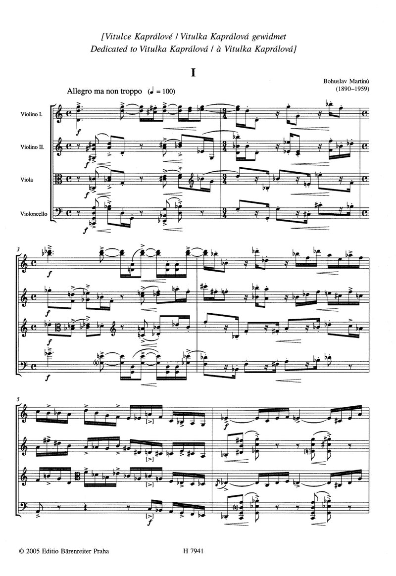 String Quartet Nr. 5（ポケットスコア）