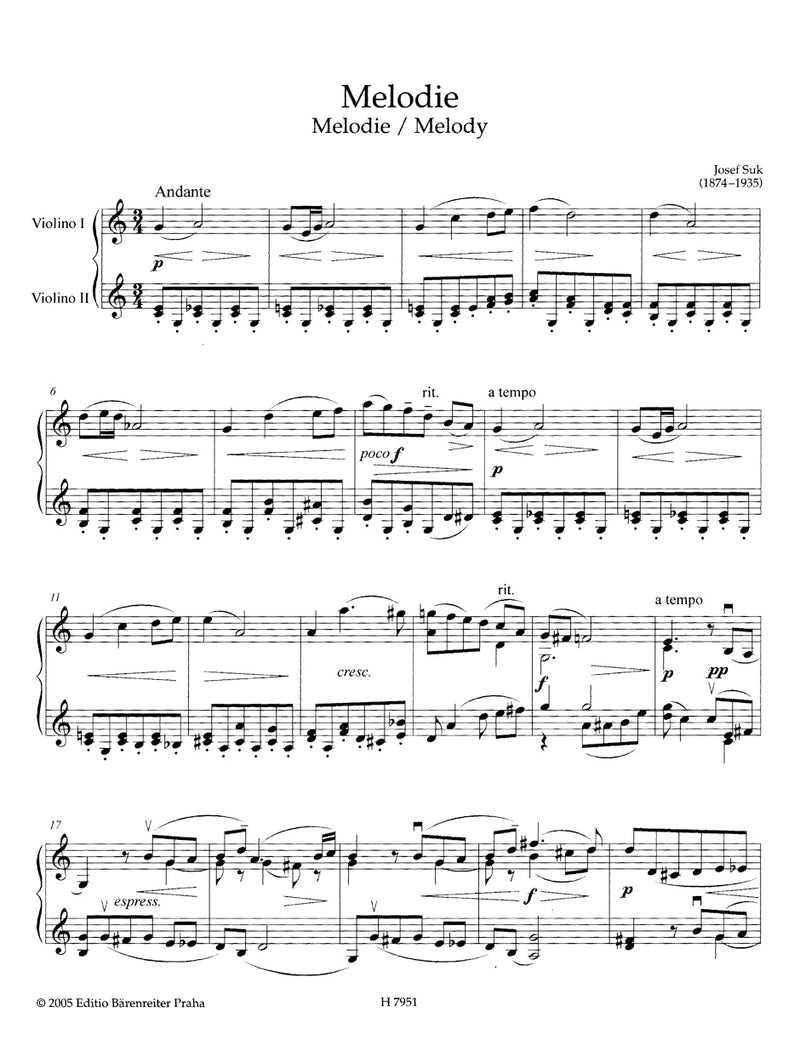 Melody for Two Violins