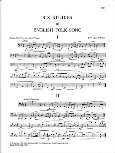 Six Studies in English Folk Song (Tuba part)