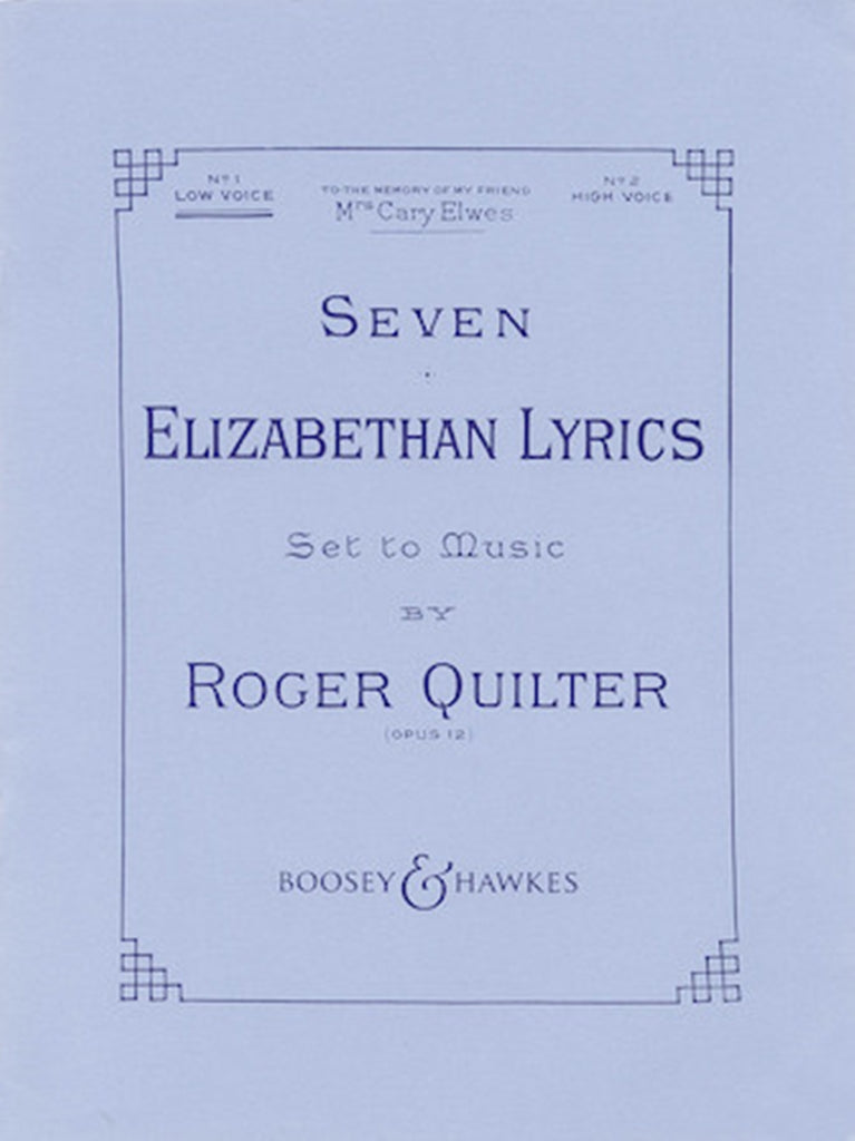 Elizabethan Songs(7) Op.12