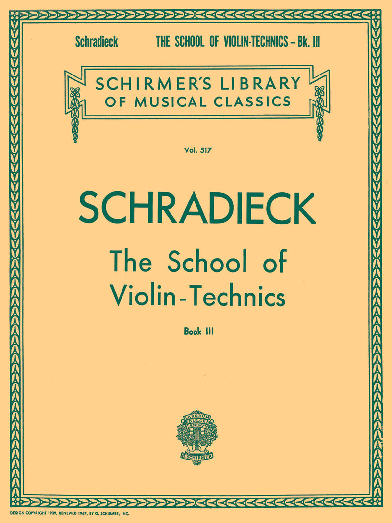 School of Violin Technics - Book 3