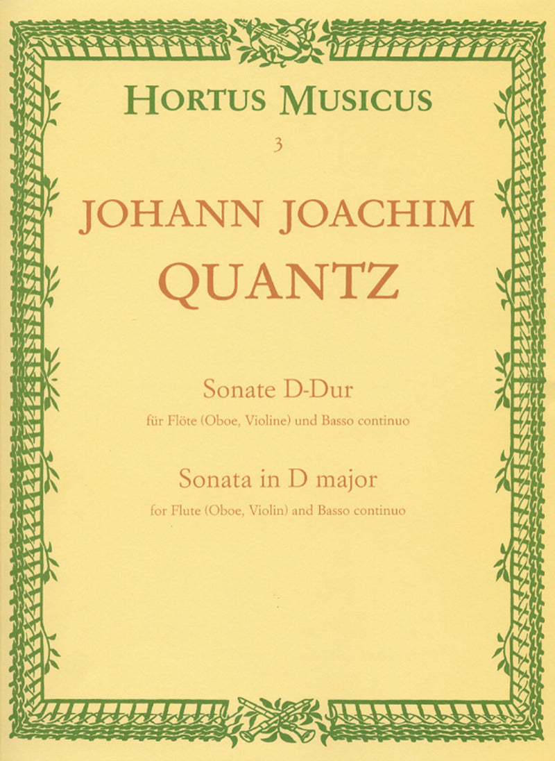 Sonata for Flute (Oboe, Violin) and Basso continuo D major (aus "Fürstenbergiana" (früher Händel zuGeschrieben))