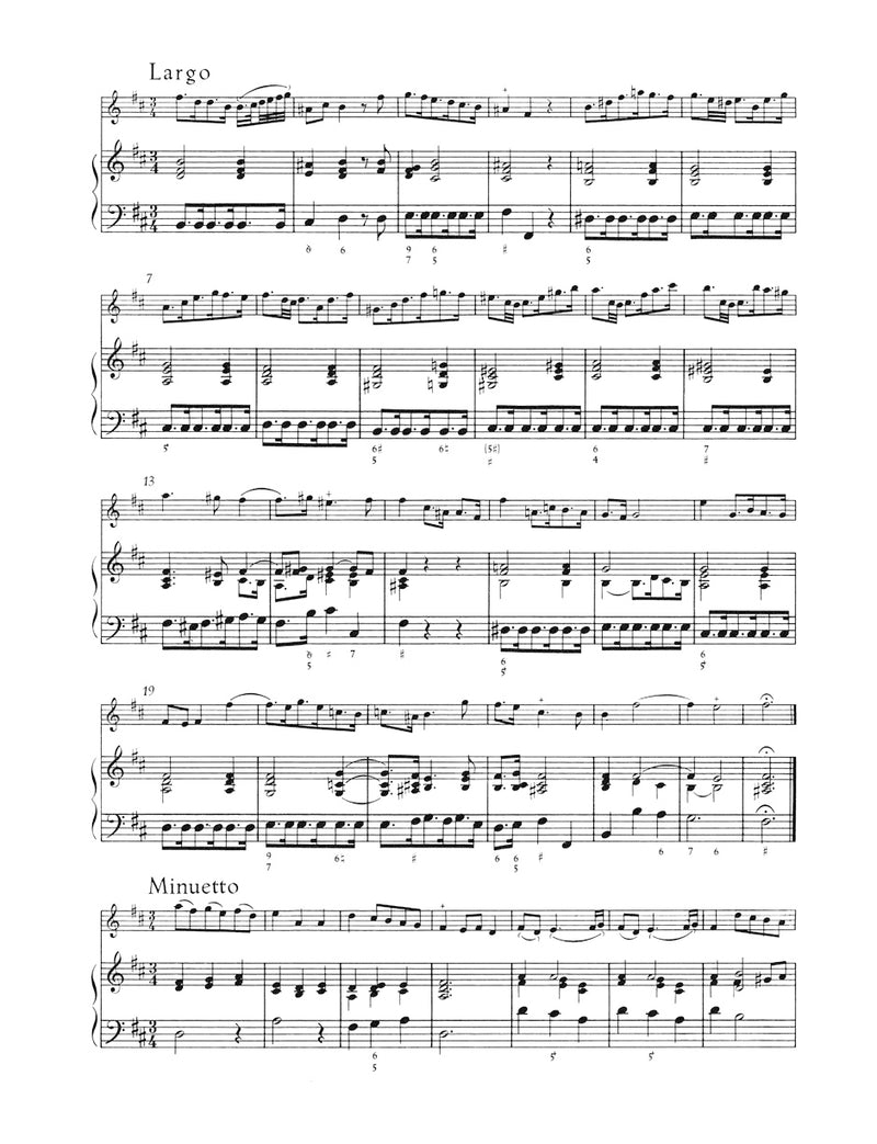 Sonata for Flute (Oboe, Violin) and Basso continuo D major (aus "Fürstenbergiana" (früher Händel zuGeschrieben))