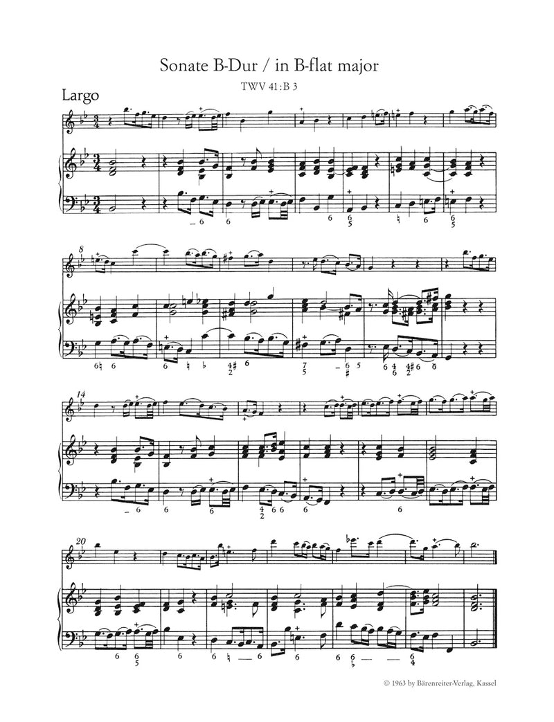 Vier Sonatas for Treble Recorder and Basso continuo (from "Der getreue Musikmeister")