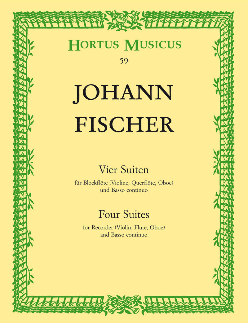 Vier Suiten für Blockflöte (Violine, Querflöte, Oboe) und Basso continuo