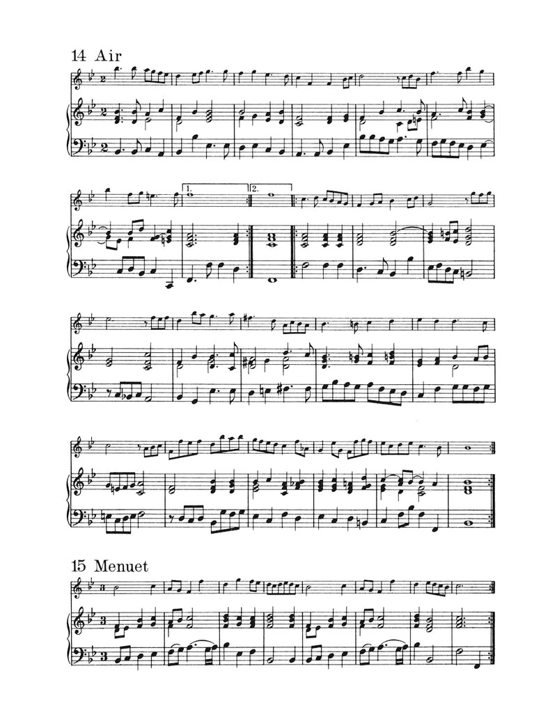 Vier Suiten für Blockflöte (Violine, Querflöte, Oboe) und Basso continuo