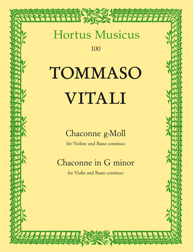 Chaconne for Violin and Bc G minor