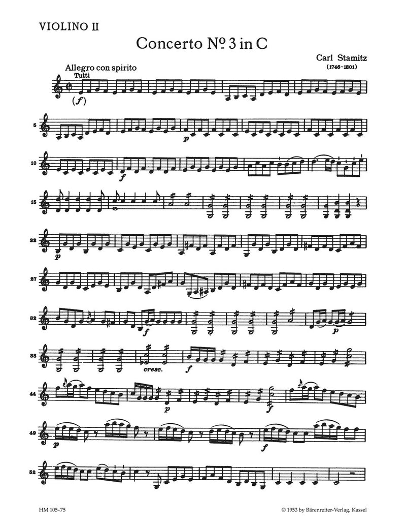 Konzert für Violoncello und Orchester Nr. 3 C-Dur [violin 2 part]