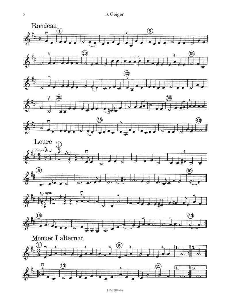 Kleine Suite für Streicher und Basso continuo D-Dur [violin 3 part]
