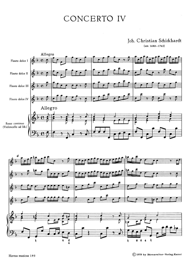 Sechs Concertos, vol. 2 [Performance score, set of parts]