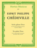 Six galant Duos for two equal melodic instruments, particularly treble recorders