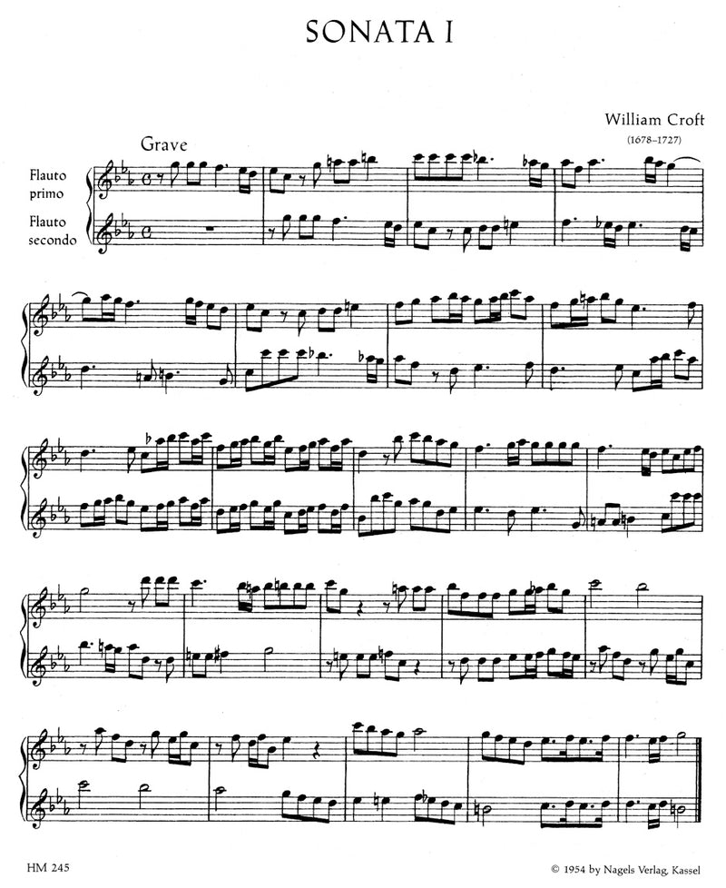 sechs Sonaten für zwei Altblockflöte oder andere Instrumente