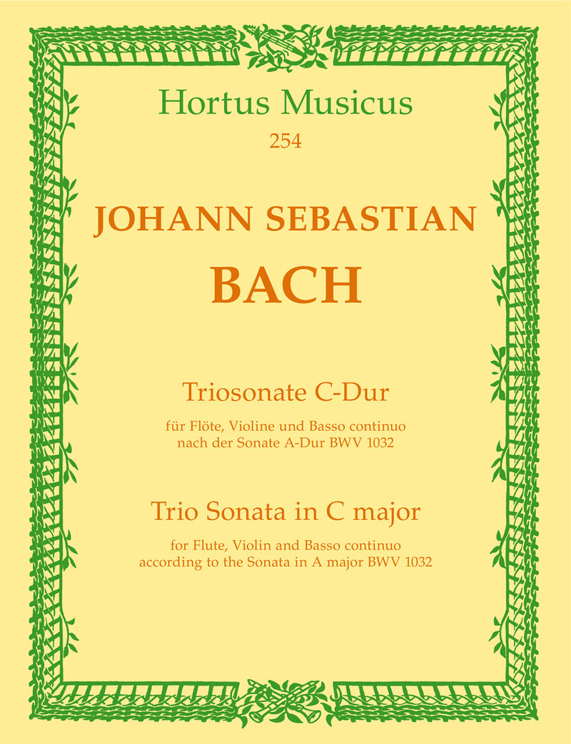 Trio Sonata for Flute, Violin and Basso continuo C major (according to the Sonata in A major BWV 1032)