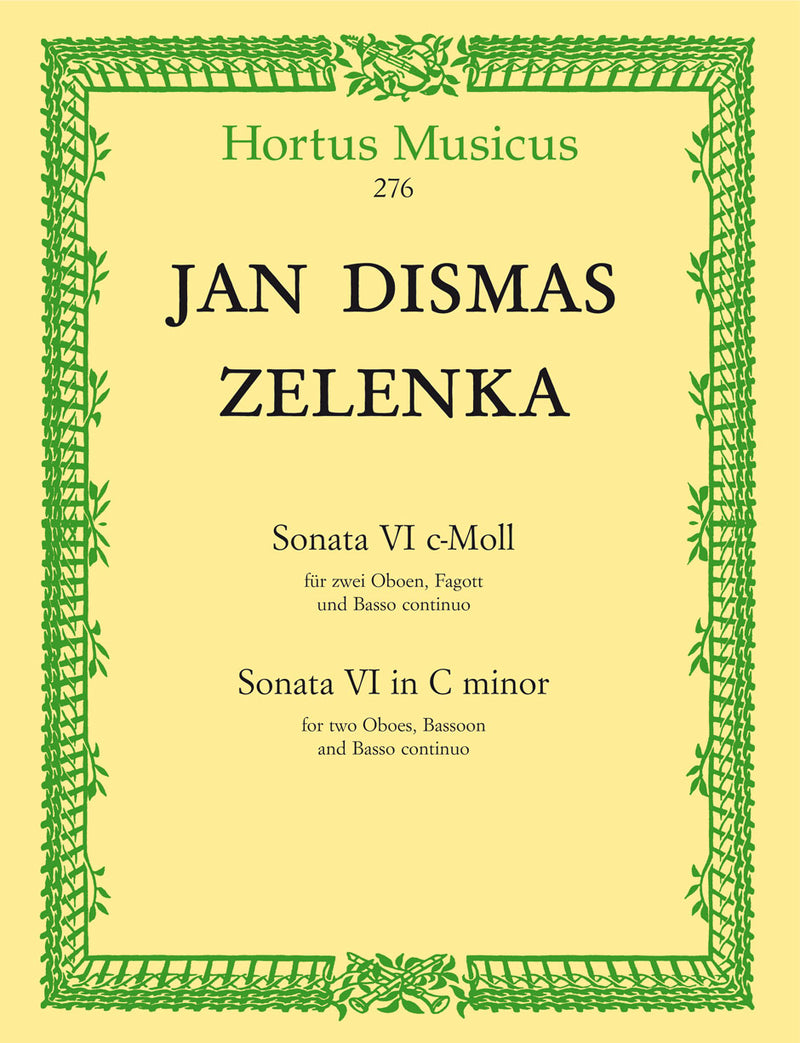 Sonata VI for zwei Oboes, Bassoon and Basso continuo C minor ZWV 181, 6