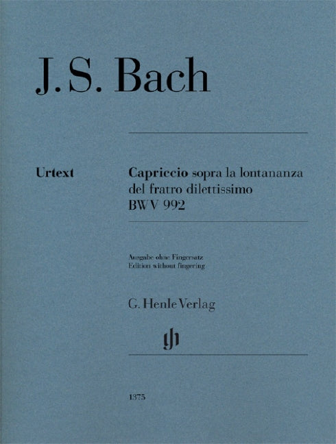 Capriccio sopra la lontananza BWV 992（運指なし・ソフトカバー）