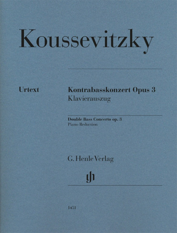 Kontrabasskonzert = Double Bass Concerto op. 3（ピアノ・リダクション）
