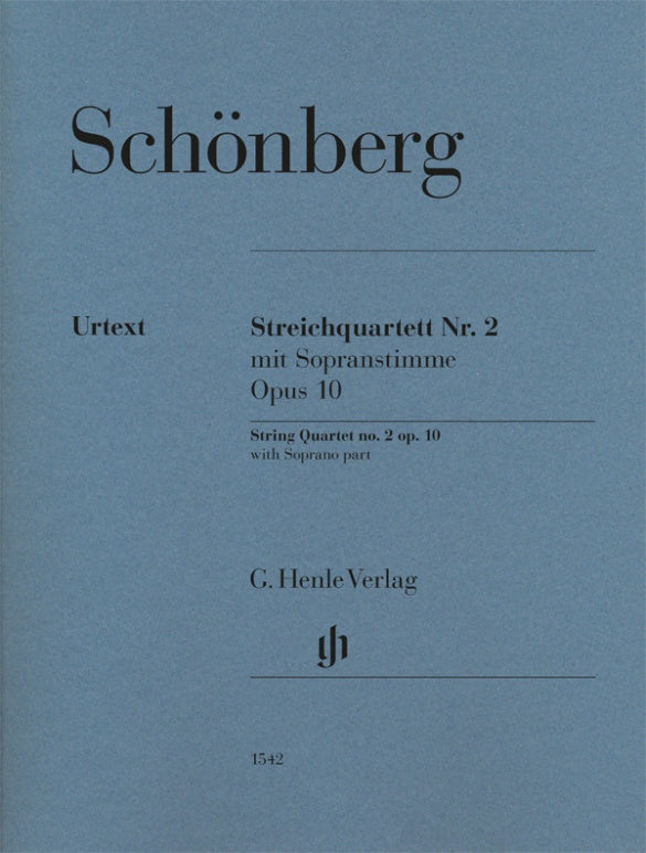 Streichquartett Nr. 2 mit Sopranstimme = String Quartet no. 2 with Soprano part, op. 10（パート譜）