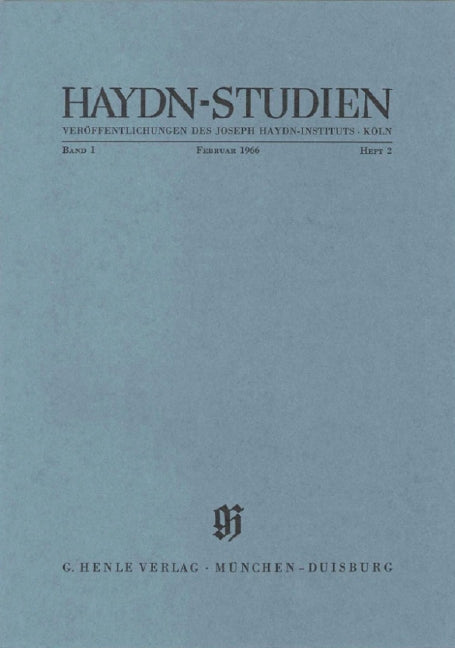 Haydn-Studien, vol. 1, no. 2 (February 1966)