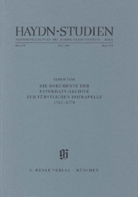 Haydn-Studien, vol. 4, no. 3/4