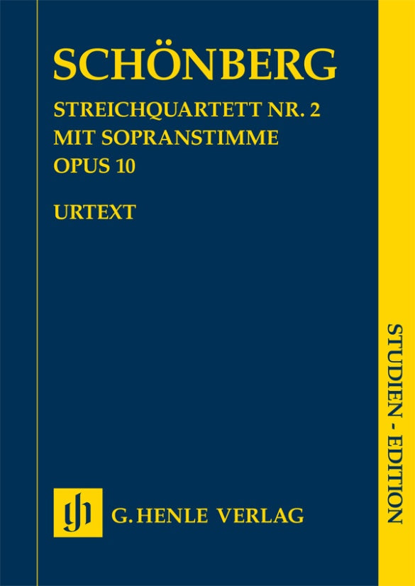 Streichquartett Nr. 2 mit Sopranstimme = String Quartet no. 2 with Soprano part, op. 10（ポケット・スコア）