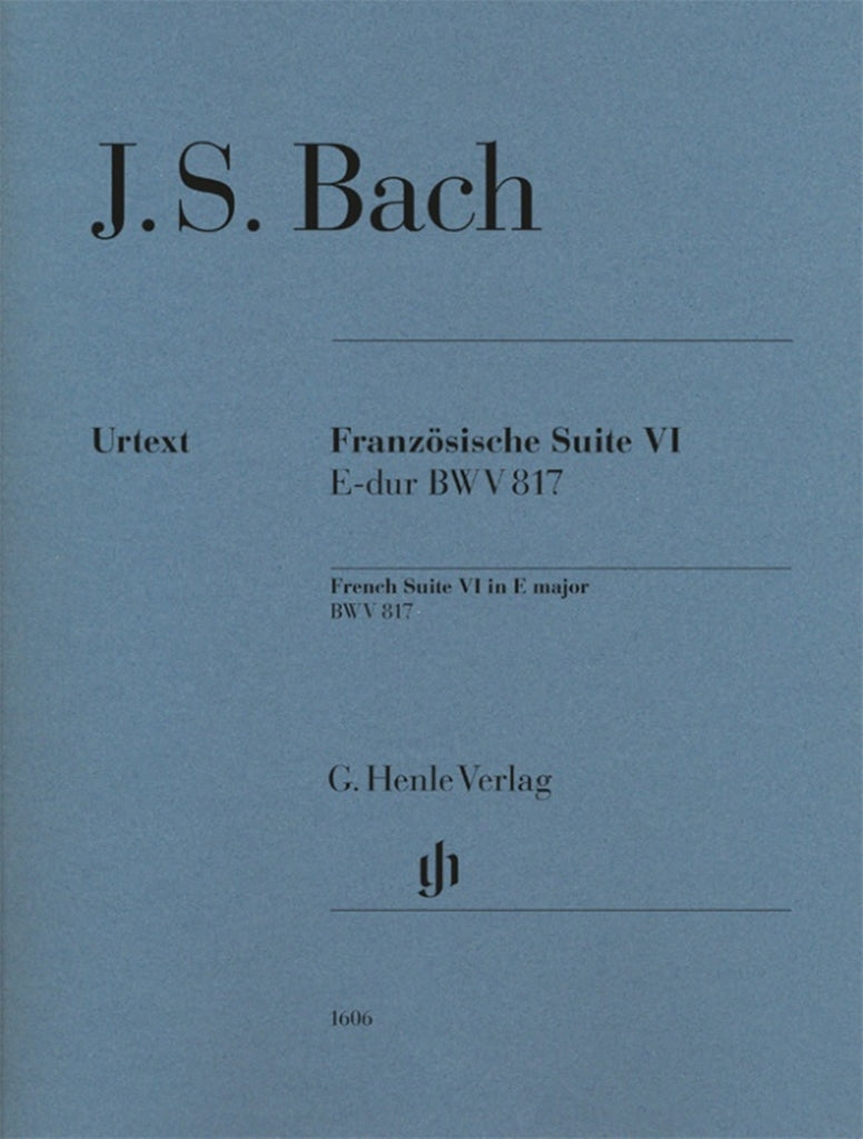 Französische Suite = French Suite VI - E major BWV 817（運指あり・ソフトカバー）