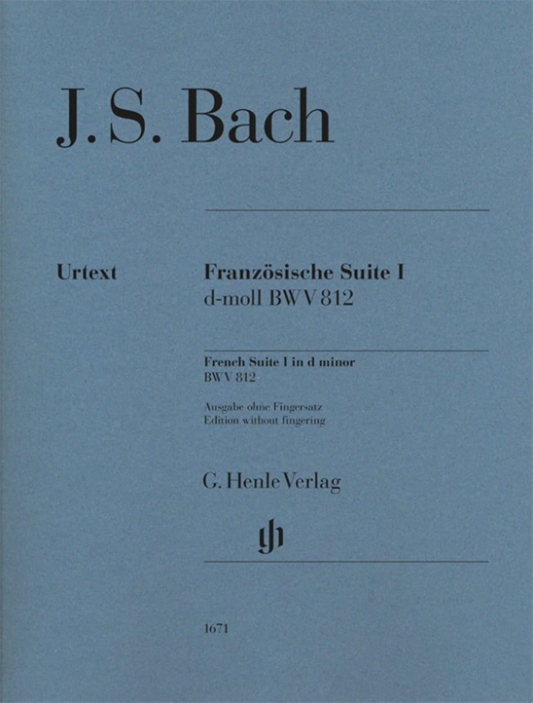 Französische Suite = French Suite I - D minor BWV 812（運指なし・ソフトカバー）