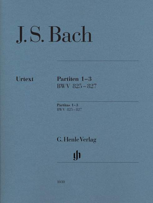 Partitas 1-3 BWV 825-827（運指なし・ソフトカバー）