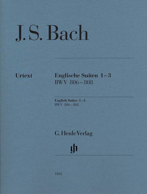 Englische Suiten = English Suites 1-3 BWV 806-808（運指なし・ソフトカバー）