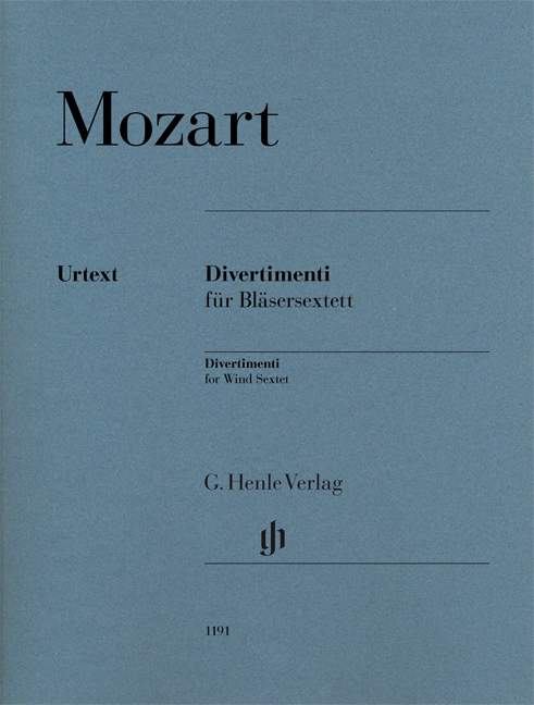 Divertimenti for 2 Oboes, 2 Horns and 2 Bassoons（パート譜）
