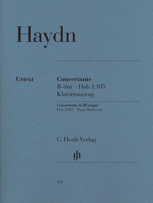Concertante B flat major Hob. I:105 for Oboe, Bassoon, Violin, Violoncello and Orchestra（ピアノ・リダクション）「
