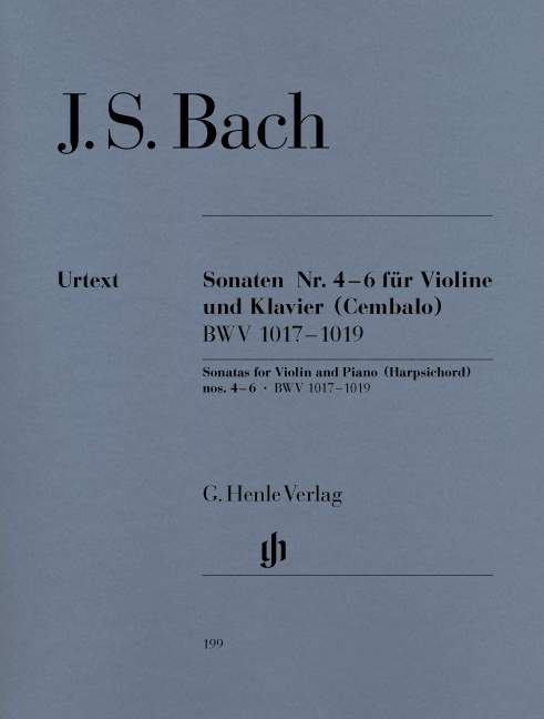 Sonatas no. 4 - 6 for Violin and Piano (Harpsichord) BWV 1017- 1019