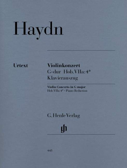 Concerto for Violin and Orchestra G major Hob. VIIa:4（ピアノ・リダクション）