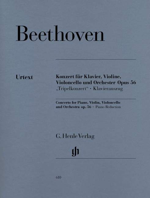 Concerto C major for Piano, Violin, Violoncello and Orchestra [Triple Concerto] Op. 56（ピアノ・リダクション、ソフトカバー）