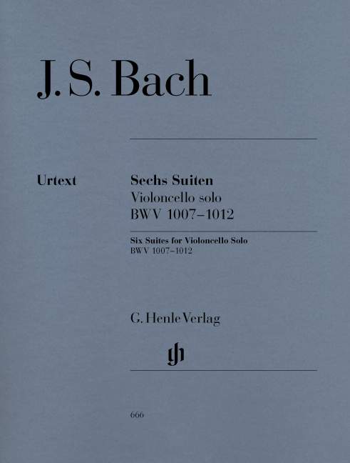 Six Suites for Violoncello solo BWV 1007-1012（ソフトカバー）
