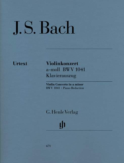 Concerto for Violin and Orchestra a minor BWV 1041（ピアノ・リダクション）