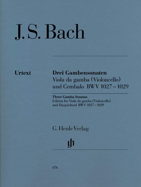Sonatas for Viola da Gamba and Harpsichord BWV 1027-1029 (Edition for Gamba or Violoncello)