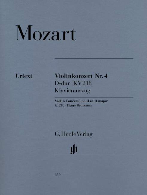 Violin Concerto no. 4 D major K. 218（ピアノ・リダクション）