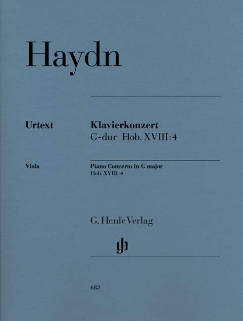 Piano Concerto (Harpsichord) G major Hob. XVIII:4 [Score]