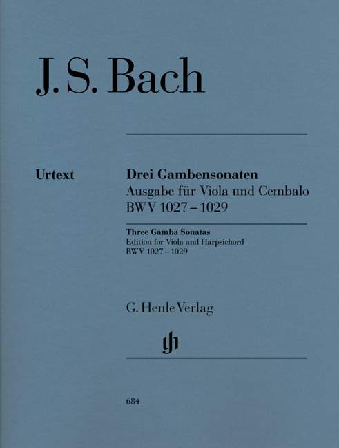 Sonatas for Viola da Gamba and Harpsichord BWV 1027-1029 (Edition for Viola)