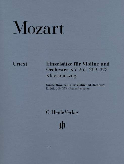Single Movements for Violin and Orchestra K. 261, 269 und 373（ピアノ・リダクション）