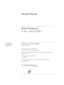 Piano Concerto (Harpsichord) F major Hob. XVIII:3 [Violin 2 part]