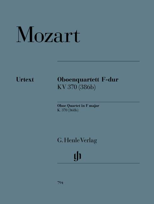 Oboe Quartet f major K. 370（パート譜）