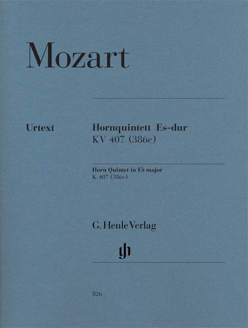 Horn Quintet Eb major K. 407（パート譜）