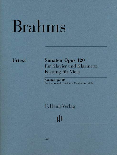 Clarinet Sonatas, Op. 120, no. 1 & 2（ヴィオラ版）