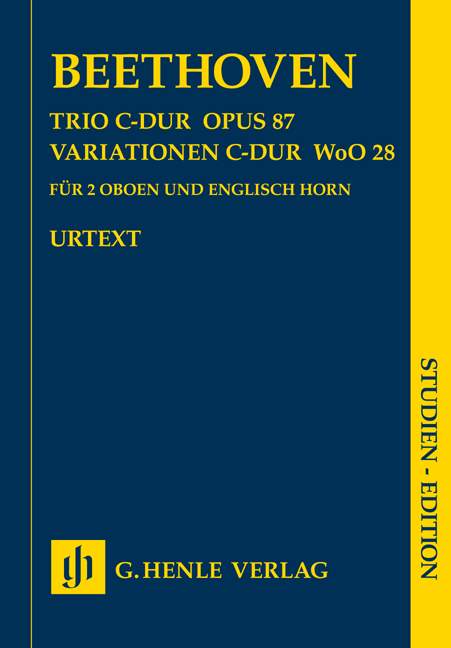 Trio C major op. 87 · Variations C major WoO 28 for 2 Oboes and English Horn（ポケット・スコア）